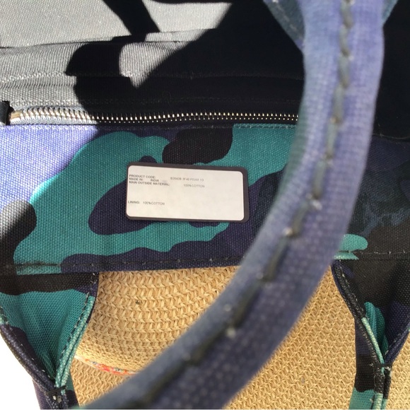 PRADA Prada Canapa Tote Camouflage Women’s Canvas Bag - Picture 10 of 12